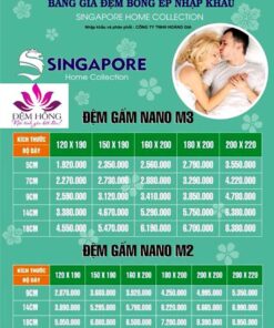 Bảng giá công ty đệm bông Nano Singapore cao cấp