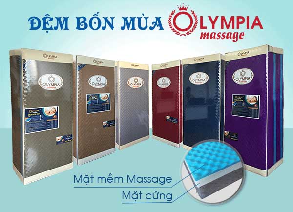 Kiểu dáng gấp 3 sang trọng tiện lợi của dòng nệm Olympia massage