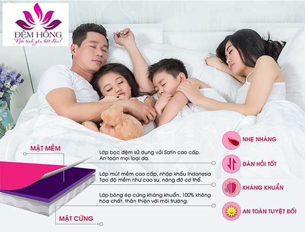 Kết cấu đệm Olympia nằm được 2 mặt cứng và mềm mát xa
