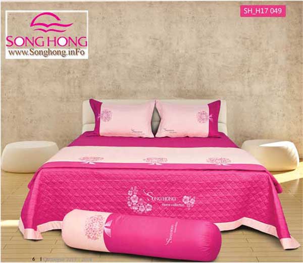 Mẫu chăn ga gối Sông Hồng cao cấp dòng HOme H17-049