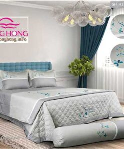 Mẫu chăn ga gối Sông Hồng dòng Home mã H17-052