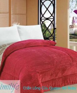 Chăn lông cừu Queen KimiLife - Đỏ Ruby