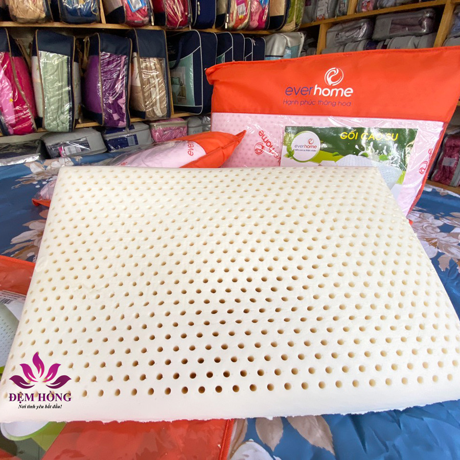 Gối cao su non thiên nhiên Everhome chính hãng