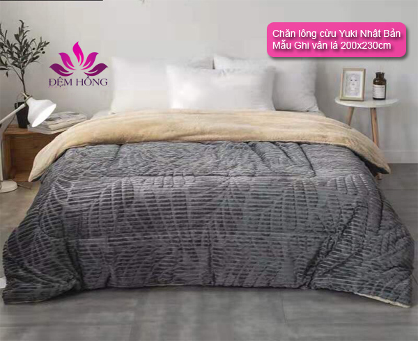 Địa chỉ cung cấp chăn Japan chính hiệu - Ghi vân lá