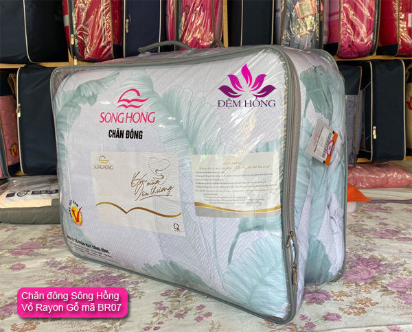 Chăn đông Sông Hồng vỏ Rayon gỗ mã Br20007 Chăn đông Sông Hồng vỏ Rayon gỗ mã Br20007