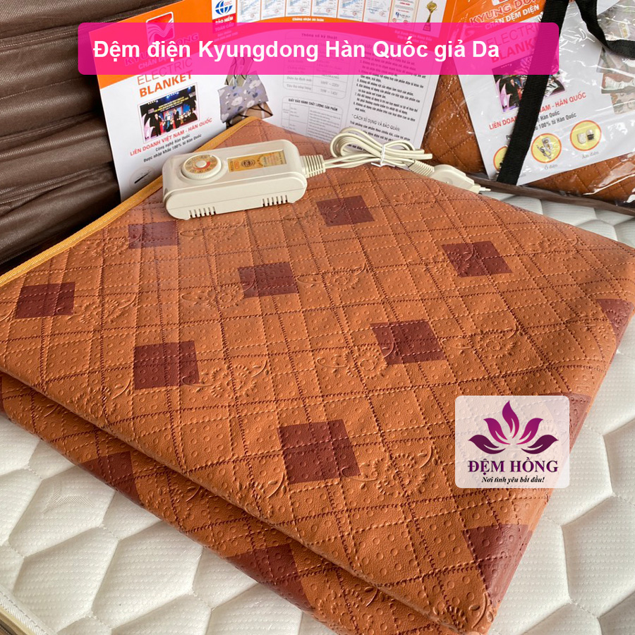 Giới thiệu mẫu đệm điện Hàn Quốc Kyungdong giả Da