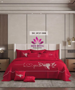 Mẫu chăn ga gối cưới thương hiệu Sông Hồng mã UC21-08