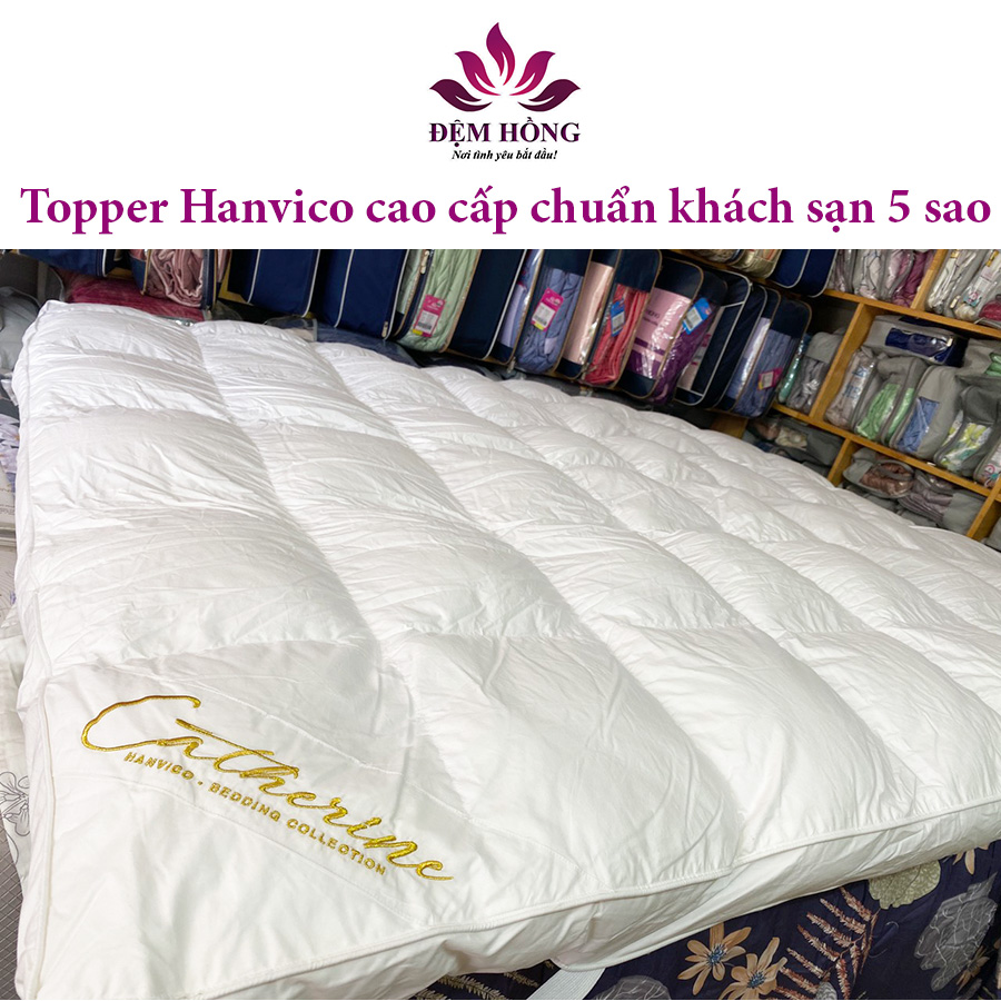 Tấm Toper Hanvico Catharine tăng tiện nghi dòng Micorfiber 5 sao