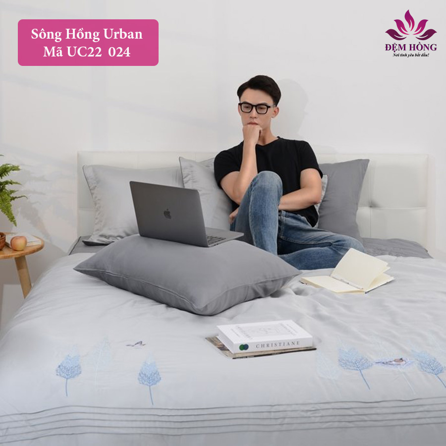 Mẫu chăn ga gối Sông Hồng Urban cao cấp mã mầu UC22 - 024